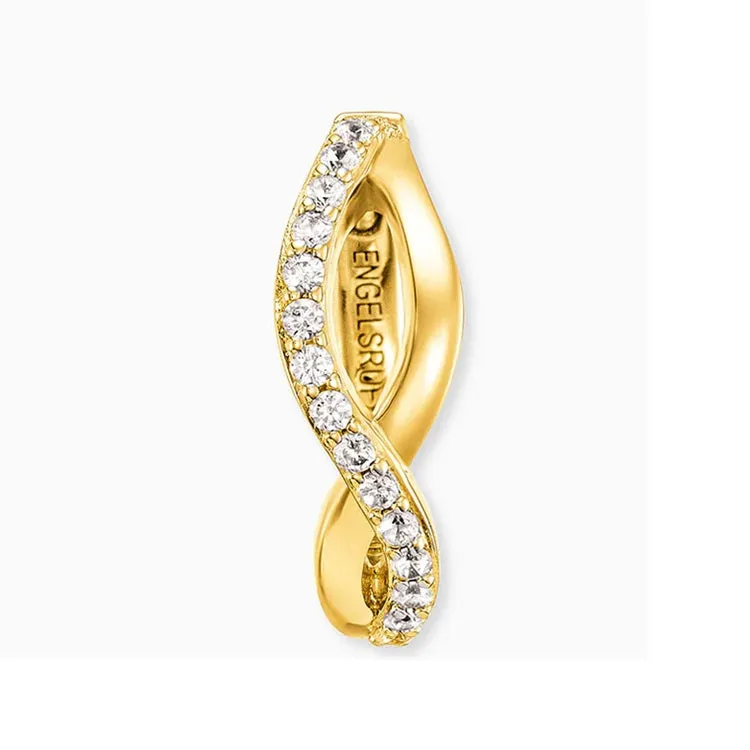 Angel Whisperer Paradise Gold Tone Hoop Earrings ERE-Paradise-ZI-G-CR