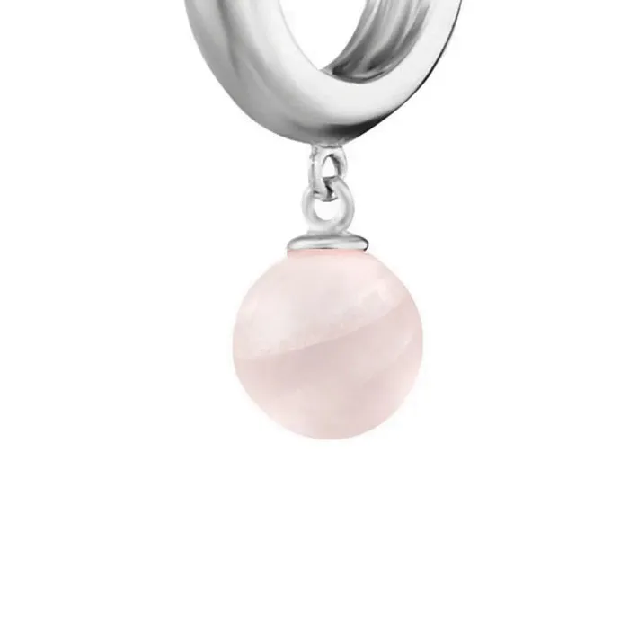 Angel Whisperer Rose Quartz Hoop Earrings ERE-RQ-CR