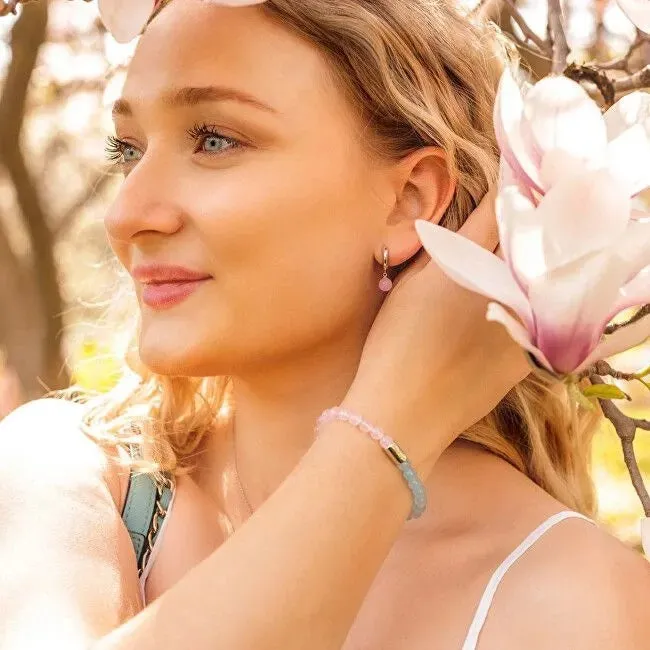 Angel Whisperer Rose Quartz Hoop Earrings ERE-RQ-CR