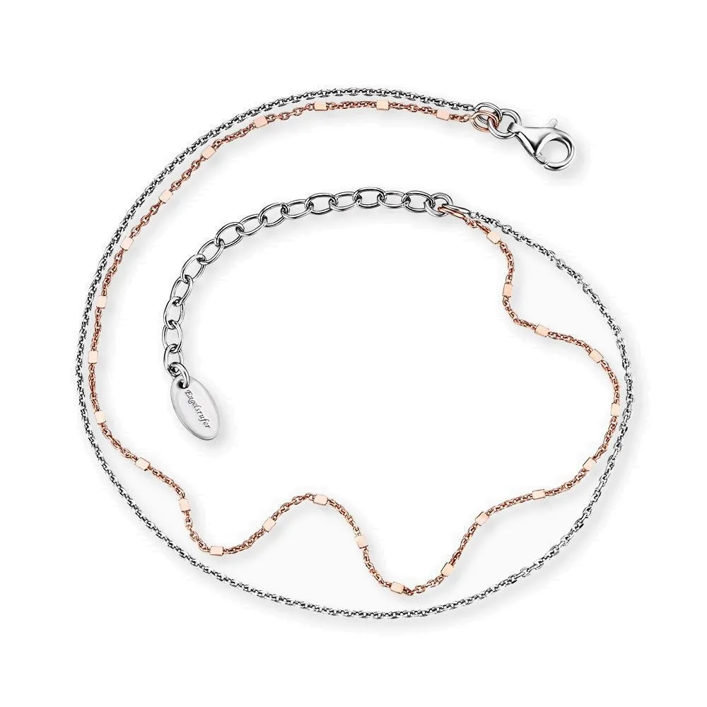 Angel Whisperer Silver Double Ankle Chain ERF-LILTWIN-BICOR