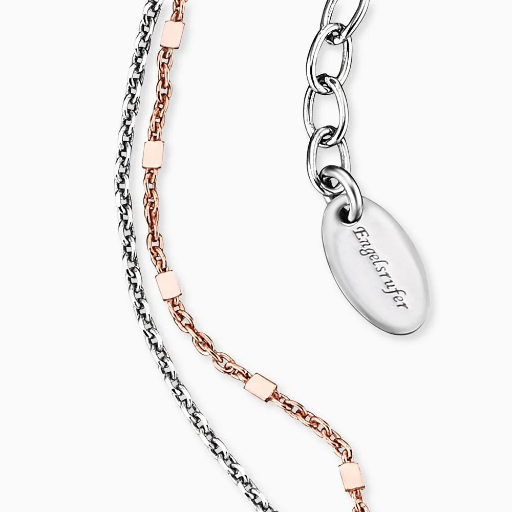 Angel Whisperer Silver Double Ankle Chain ERF-LILTWIN-BICOR