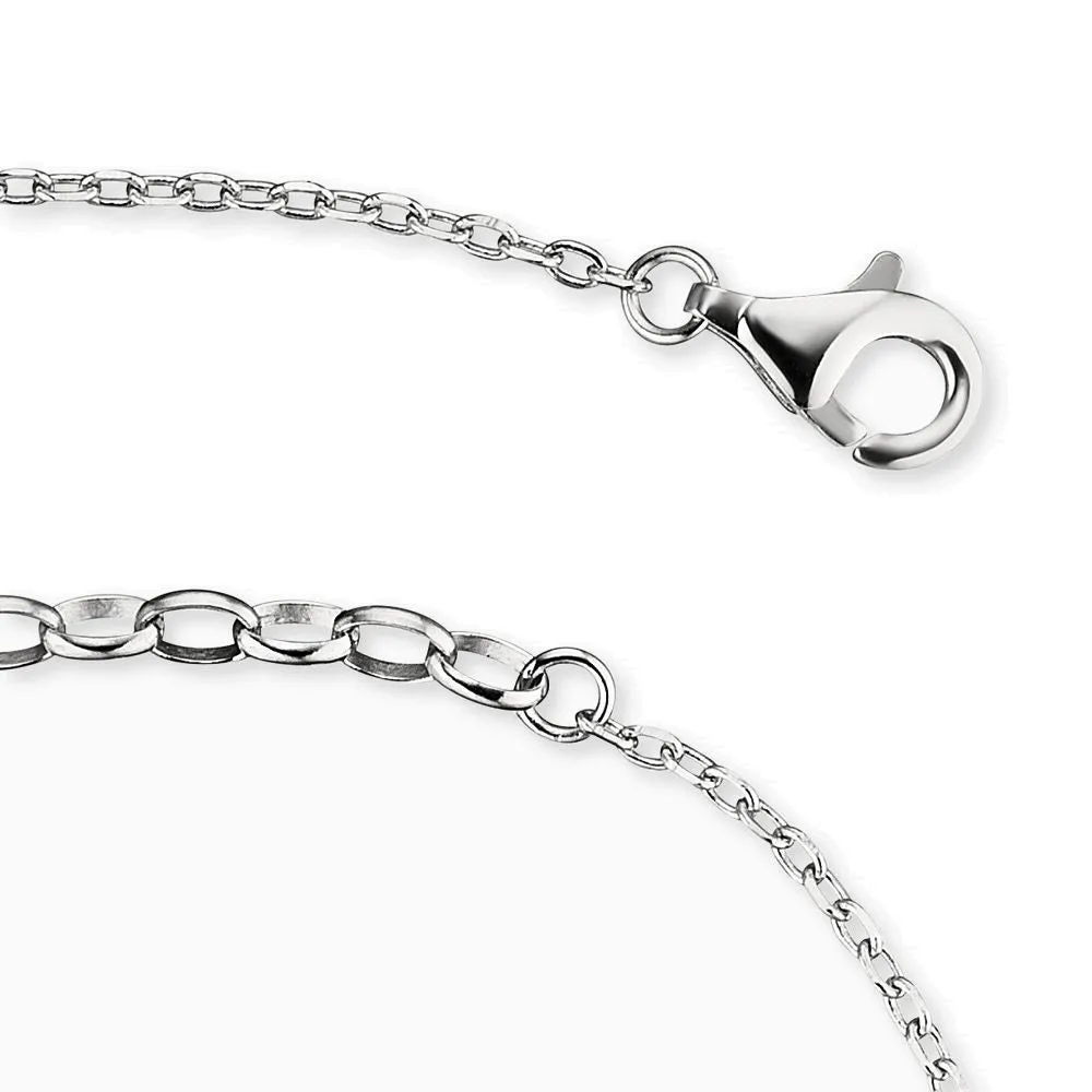 Angel Whisperer Silver Heart Ankle Chain ERF-LILHEART