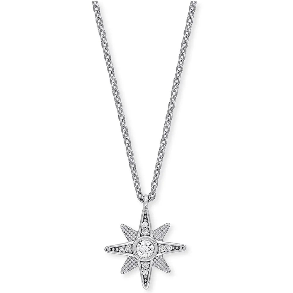 Angel Whisperer Star Silver Necklace ERN-NEWSTAR-ZI