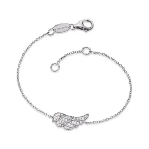 Angel Whisperer Sterling Silver CZ Wing Bracelet ERB-LILWING-ZI