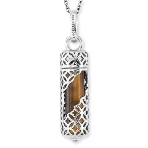 Angel Whisperer Tigers Eye Powerful Stone Necklace ERN-HEAL-TE-M