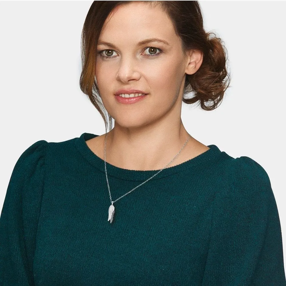 Angel Whisperer Wing Duo Necklace ERN-WINGDUO-ZI-BIB