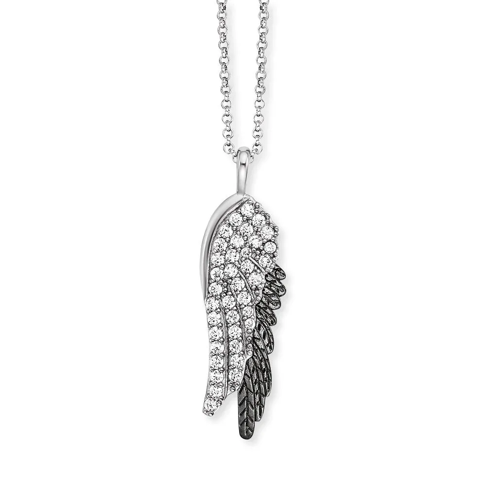 Angel Whisperer Wing Duo Necklace ERN-WINGDUO-ZI-BIB