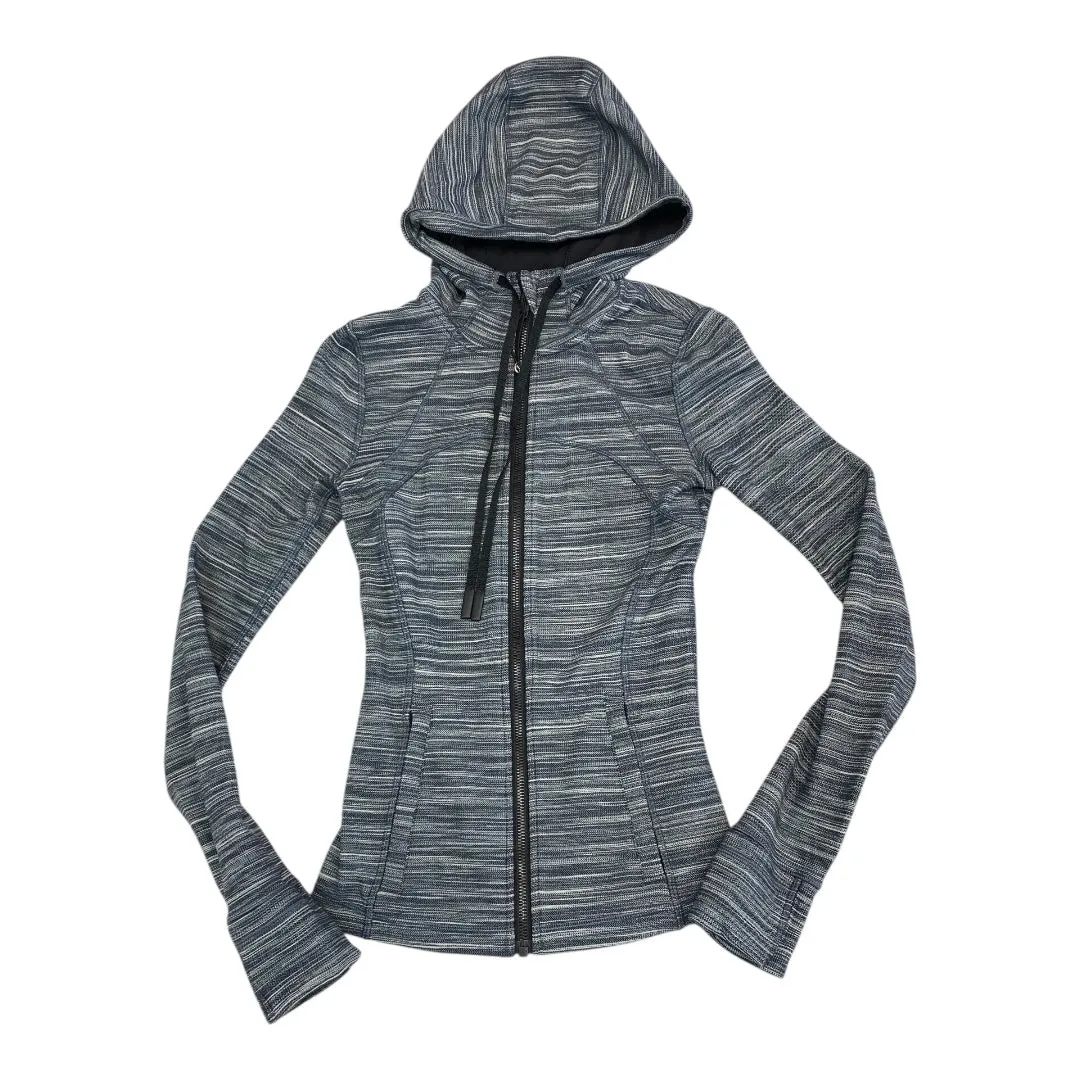Athletic Jacket By Lululemon In Grey, Size:2