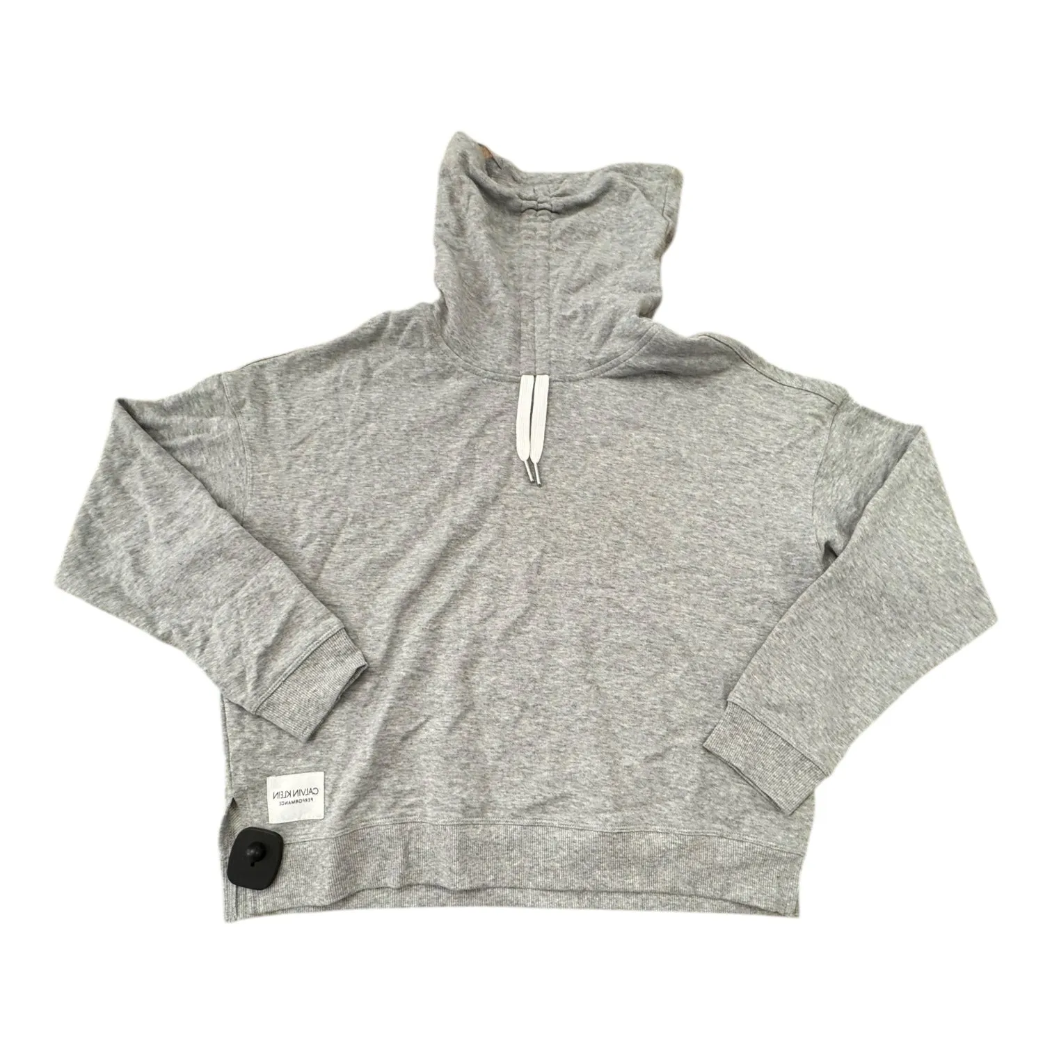 Athletic Sweatshirt Collar By Calvin Klein Performance In Grey, Size:S