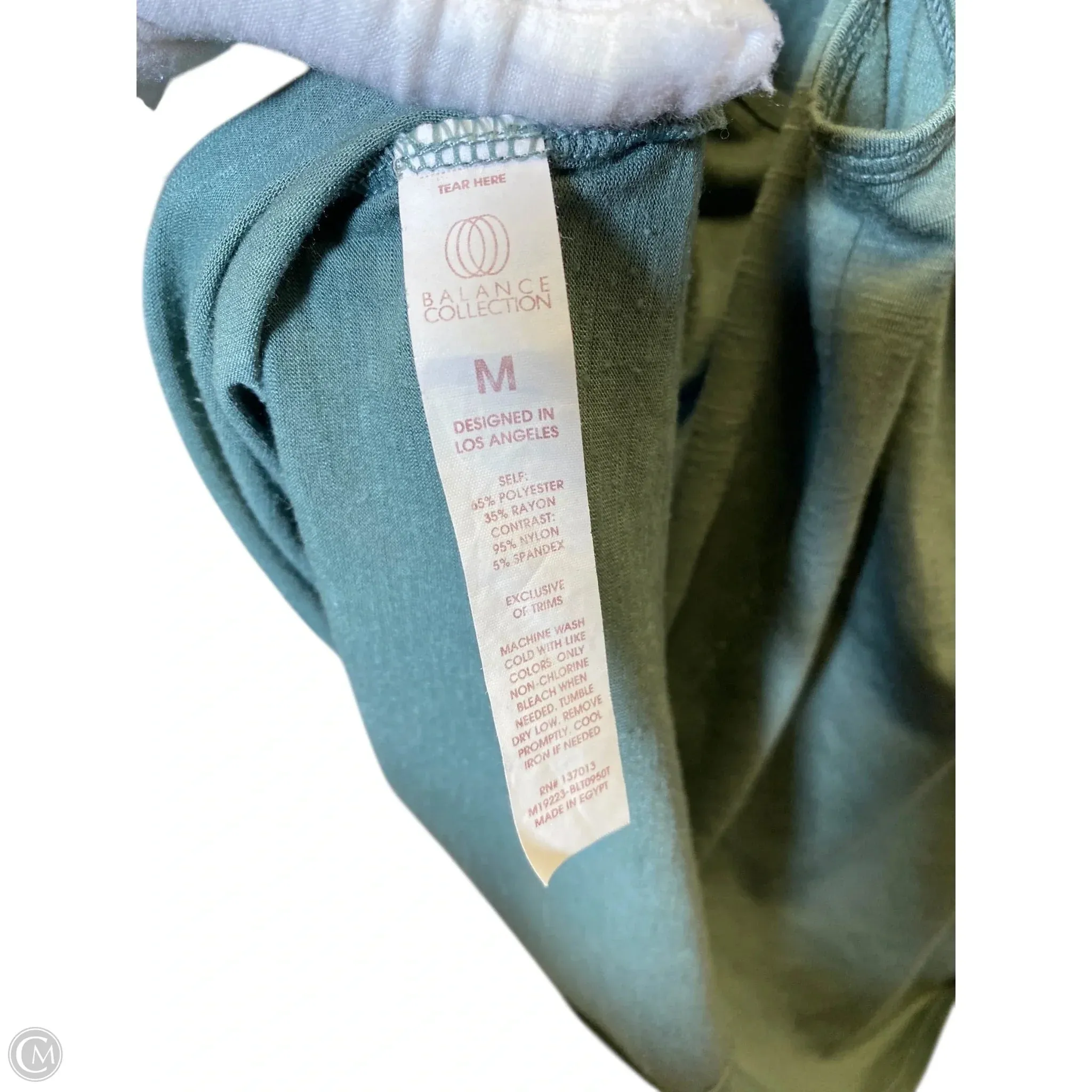 Athletic Tank Top By Balance Collection In Green, Size: M