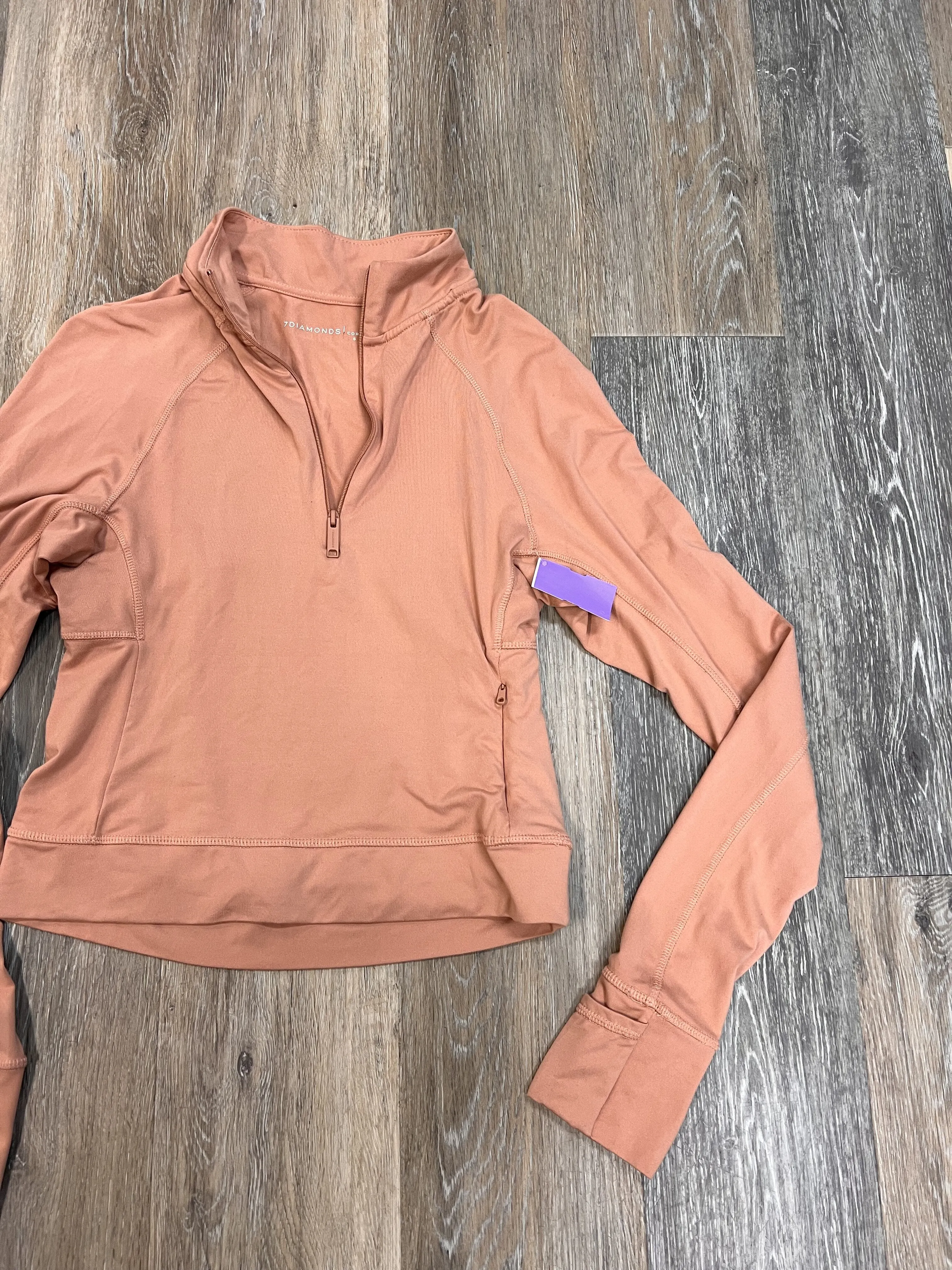 Athletic Top Long Sleeve Collar By 7 Diamonds Size: S