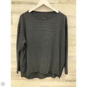 Athletic Top Long Sleeve Crewneck By Lululemon In Black & Cream, Size: 12