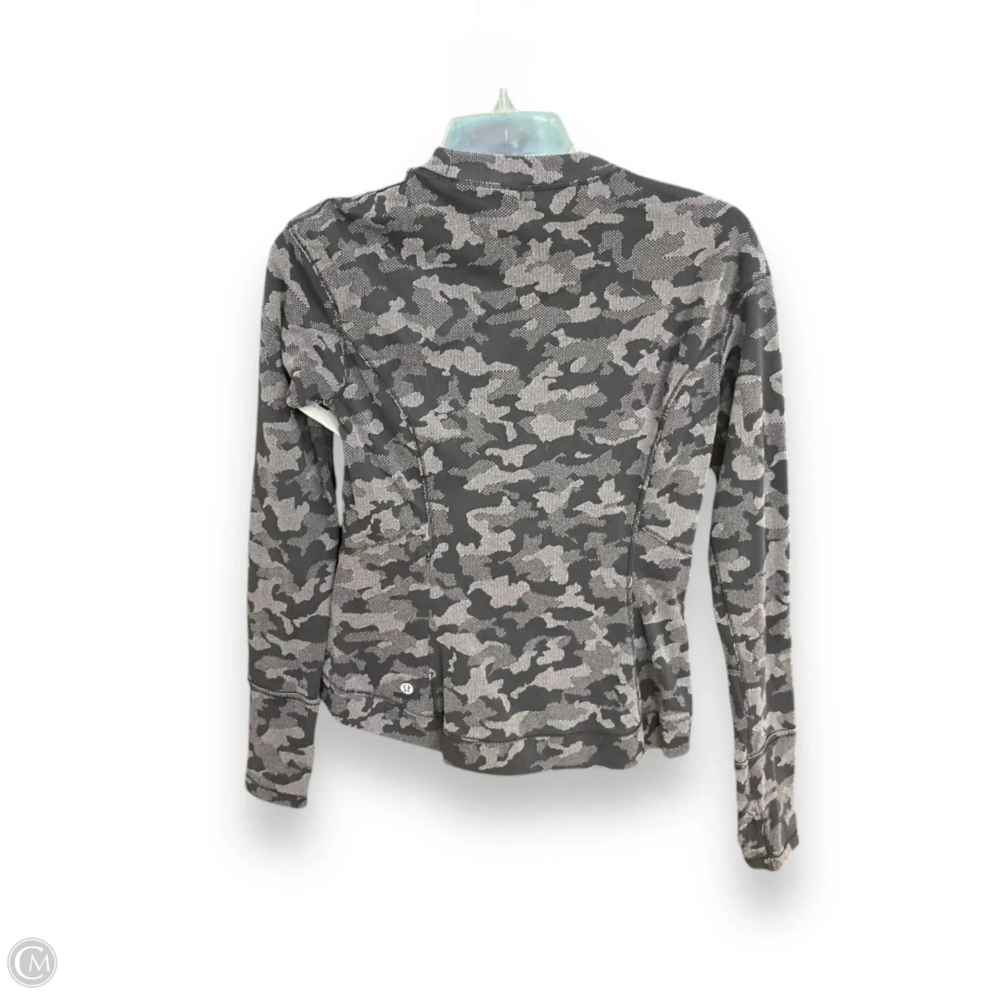 Athletic Top Long Sleeve Crewneck By Lululemon In Camouflage Print, Size: 6