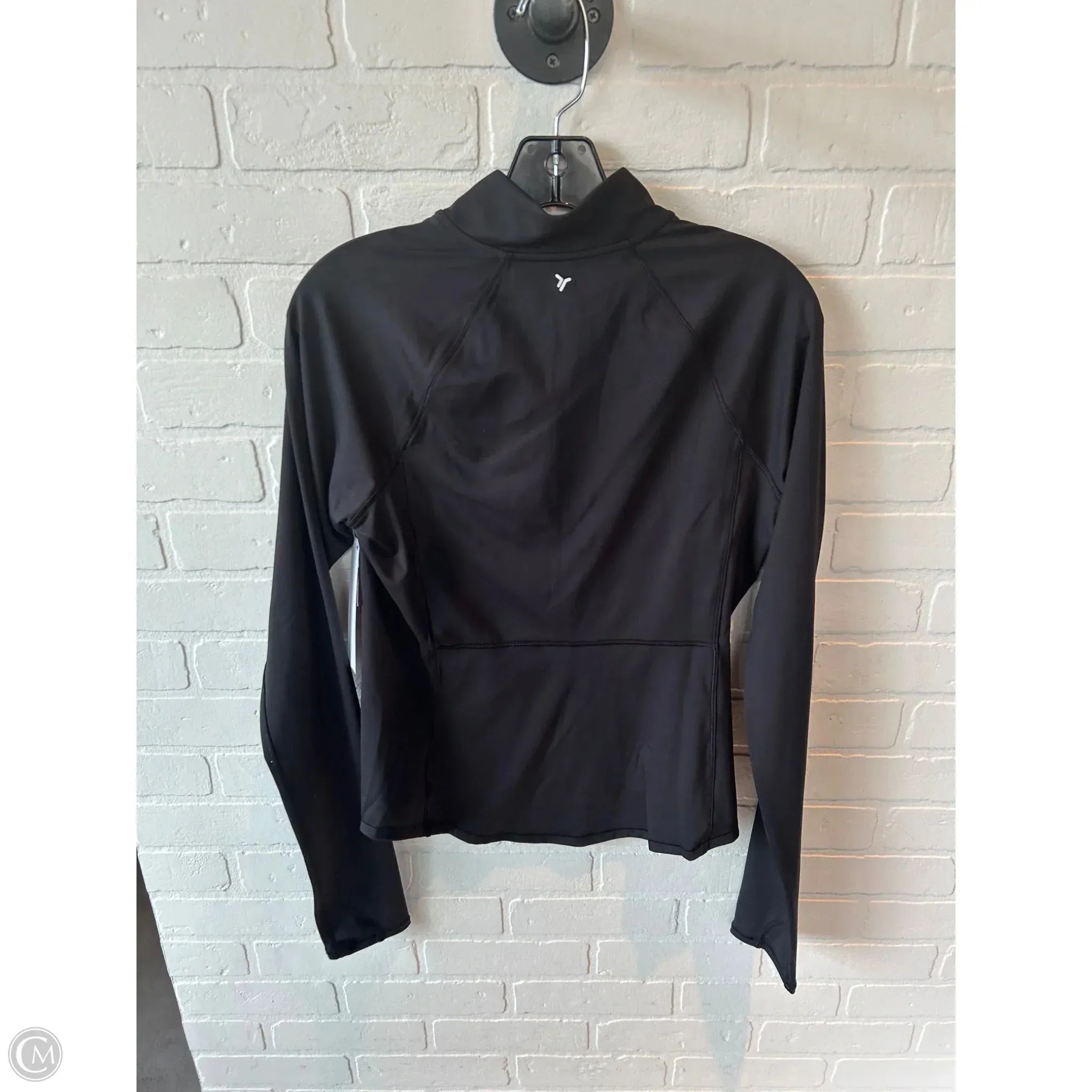 Athletic Top Long Sleeve Crewneck By Old Navy In Black, Size: M