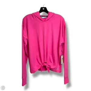 Athletic Top Long Sleeve Hoodie By Dkny In Pink, Size: M