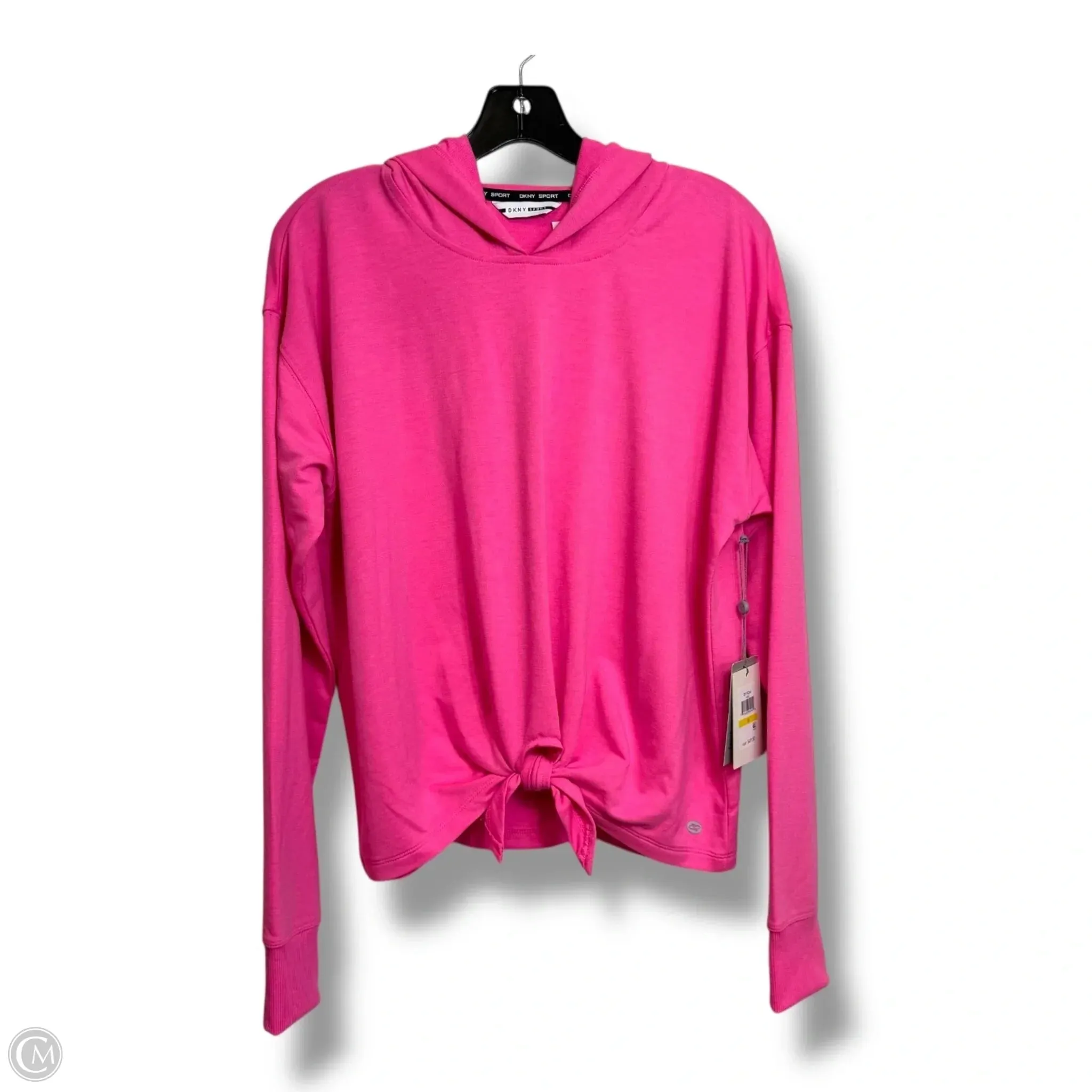 Athletic Top Long Sleeve Hoodie By Dkny In Pink, Size: M