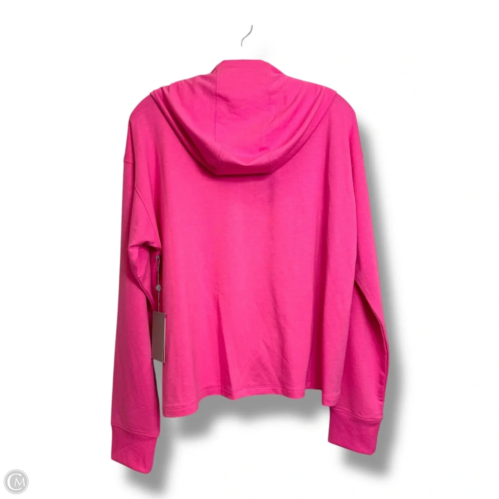 Athletic Top Long Sleeve Hoodie By Dkny In Pink, Size: M
