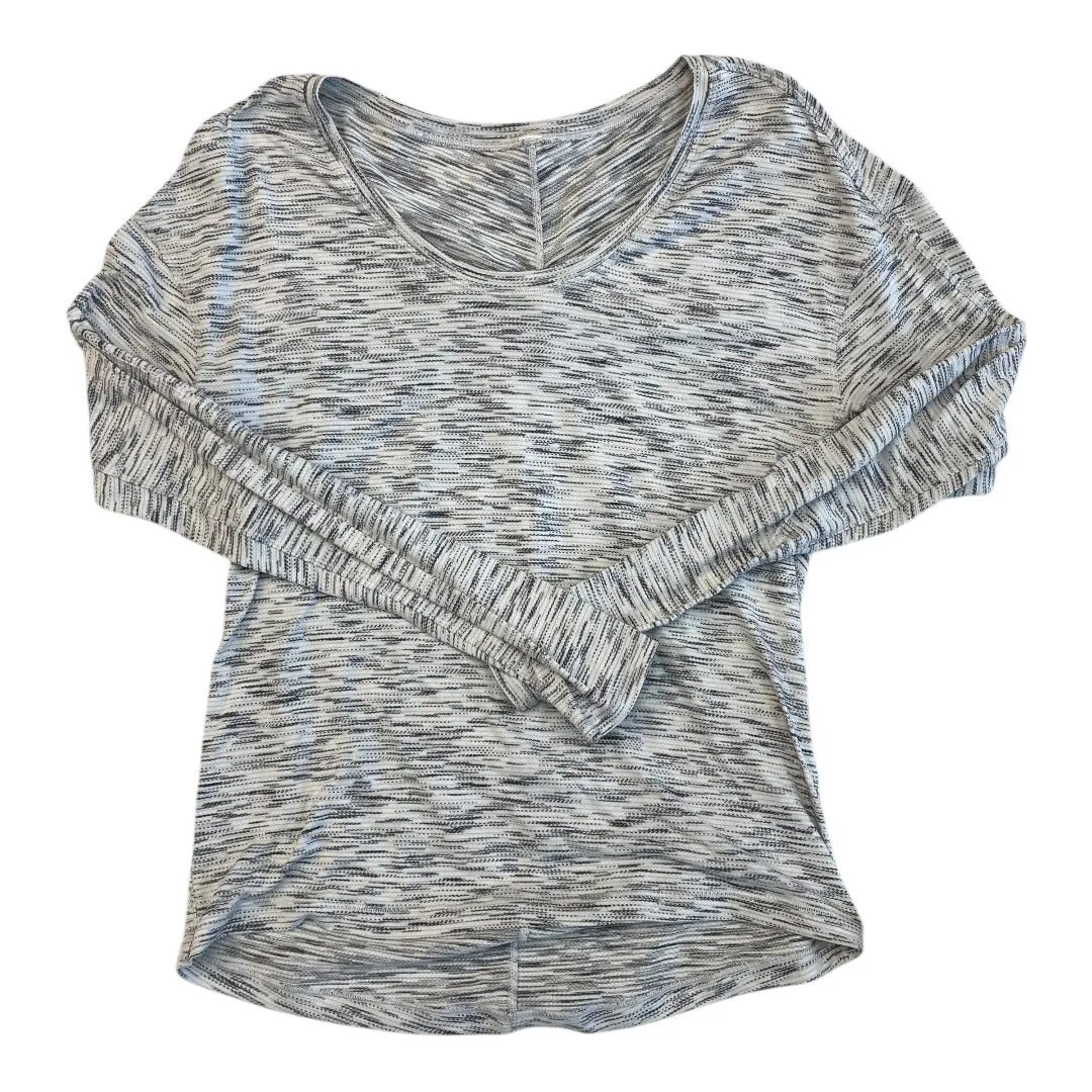 Athletic Top Ls Crewneck By Lululemon In Grey, Size:S