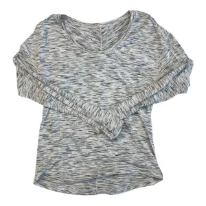 Athletic Top Ls Crewneck By Lululemon In Grey, Size:S