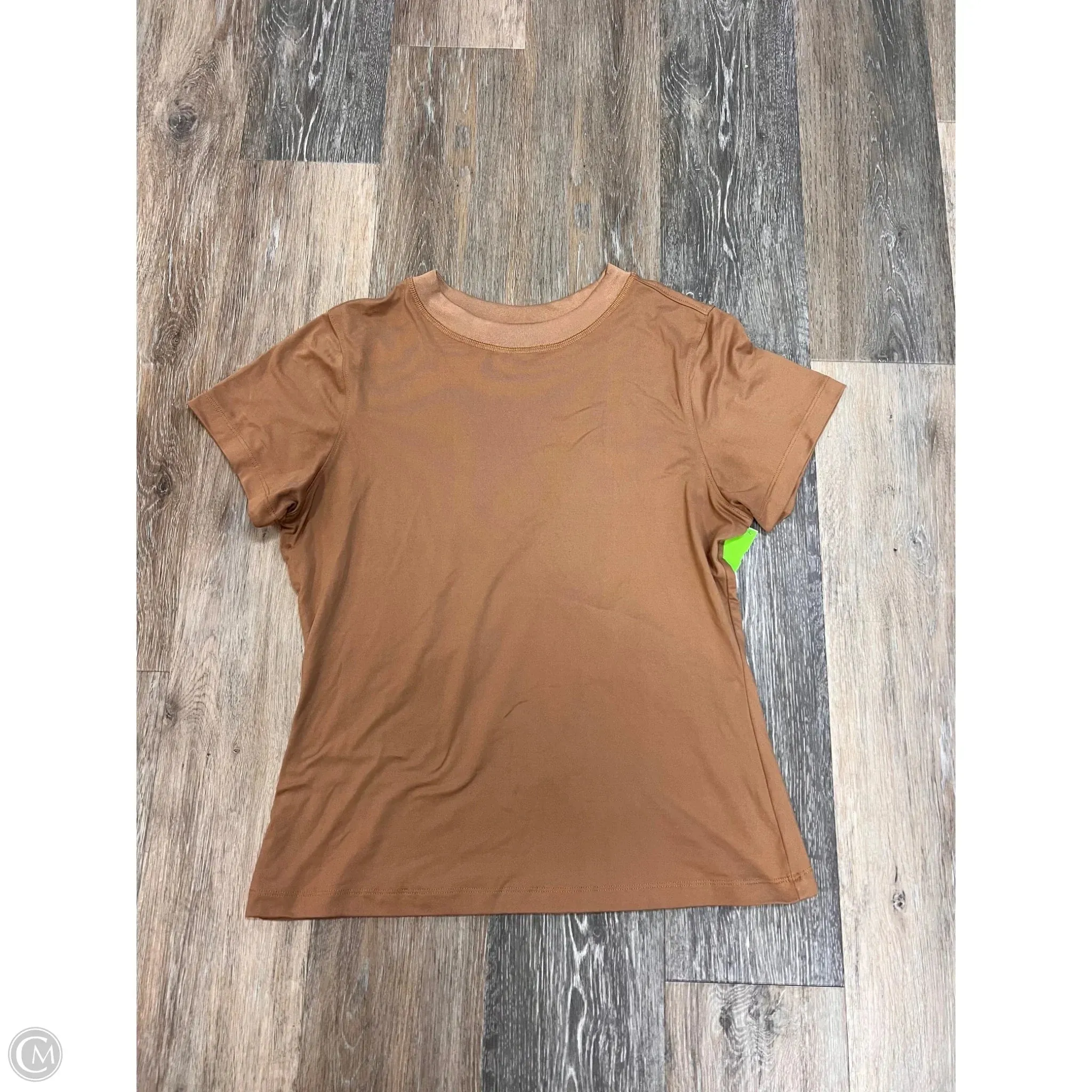 Athletic Top Short Sleeve By 7 Diamonds In Tan, Size: L