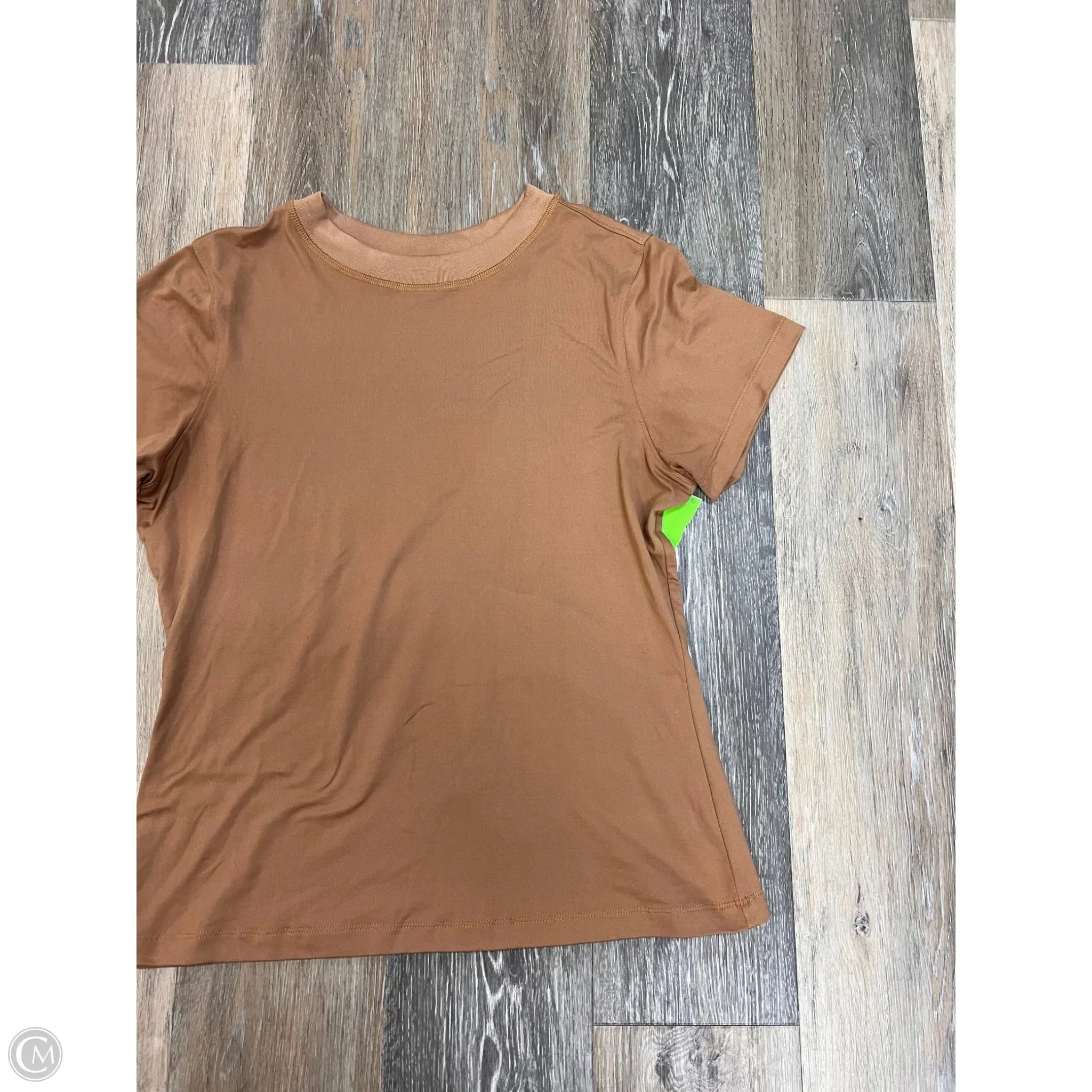 Athletic Top Short Sleeve By 7 Diamonds In Tan, Size: L