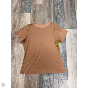 Athletic Top Short Sleeve By 7 Diamonds In Tan, Size: L
