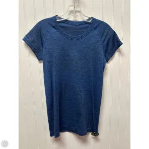Athletic Top Short Sleeve By Lululemon In Blue, Size: S