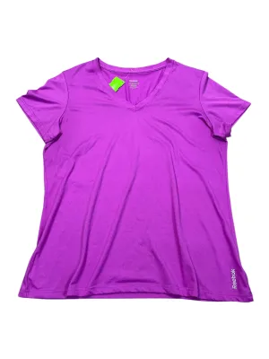 Athletic Top Ss By Reebok In Purple, Size:Xl