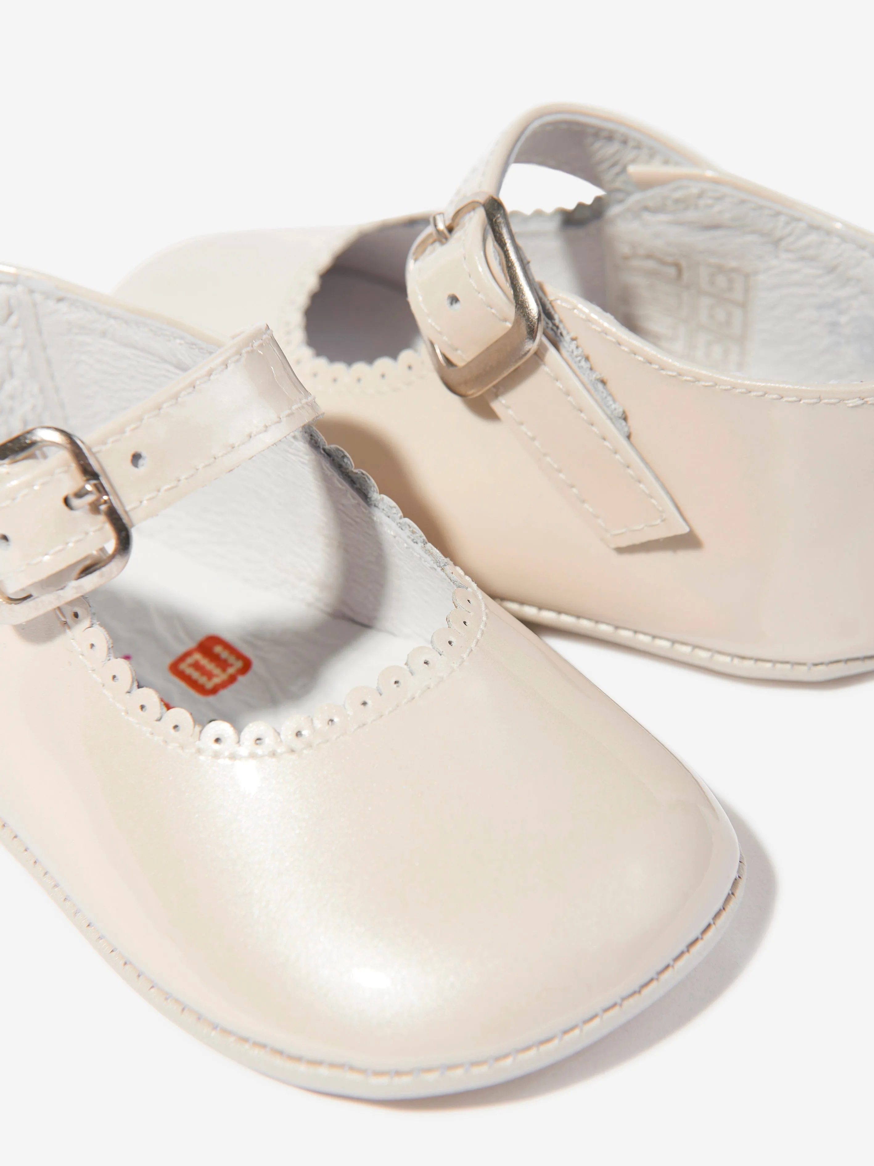 Baby Girls Leather Mary Jane Shoes in Ivory