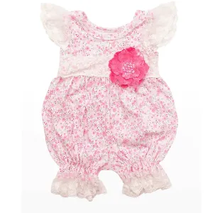 Baby Girls Poppy Dream Bubble Romper In Pink