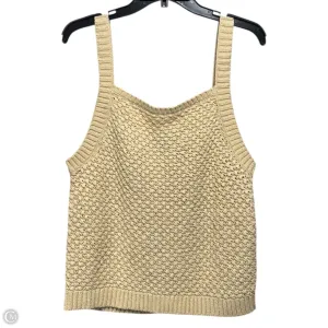Basket-Stitch Sweater-Tank By J. Crew In Buff Clay, Size: XL