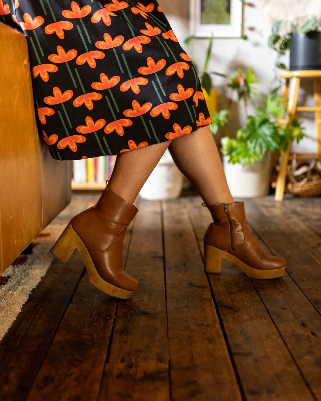 Bestseller Callie 3/4 Sleeve Wrap Dress - Mod Daisy Poppy  Today Only!