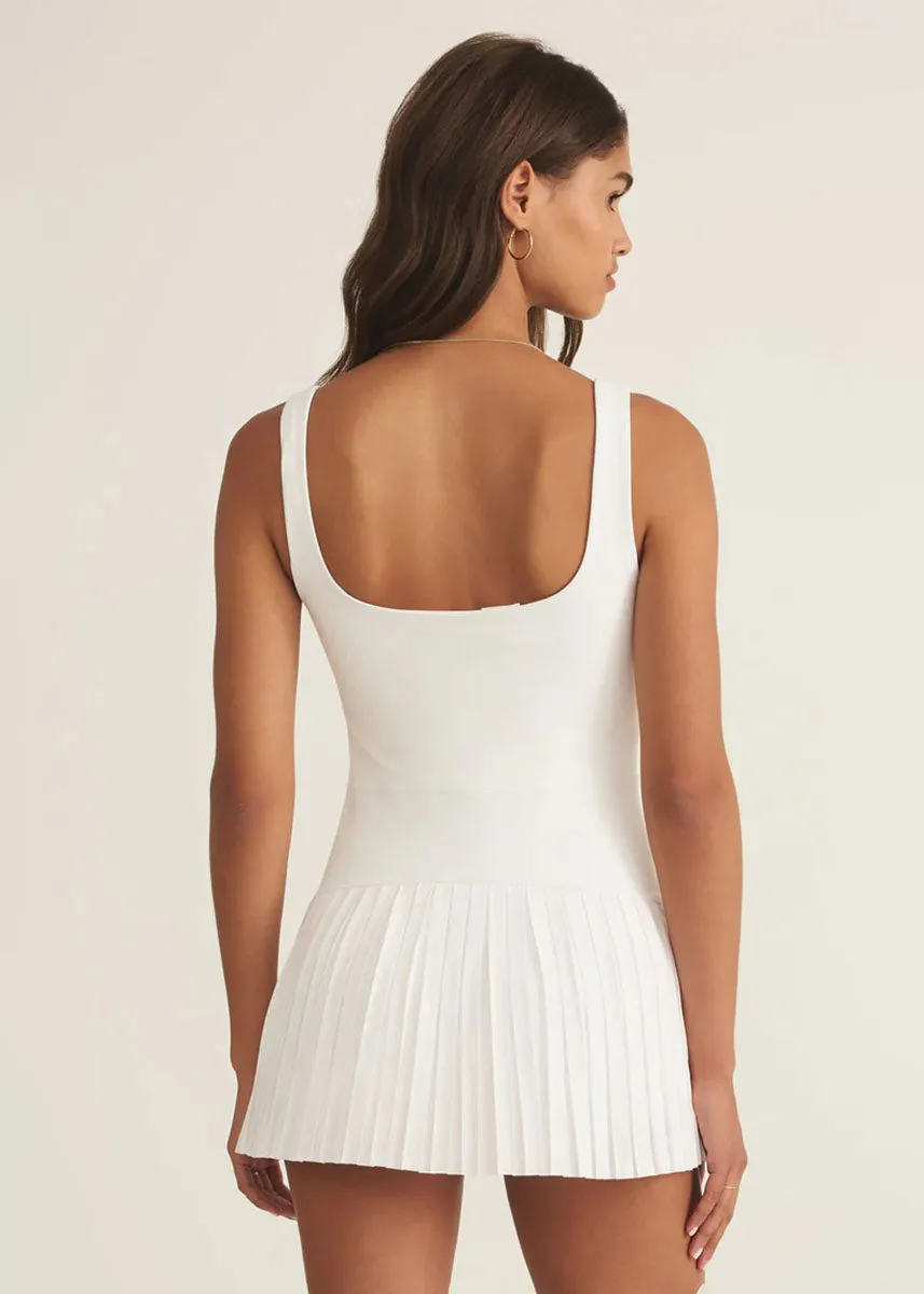 Bestseller In Your Court Dress - White  Limited Stock!