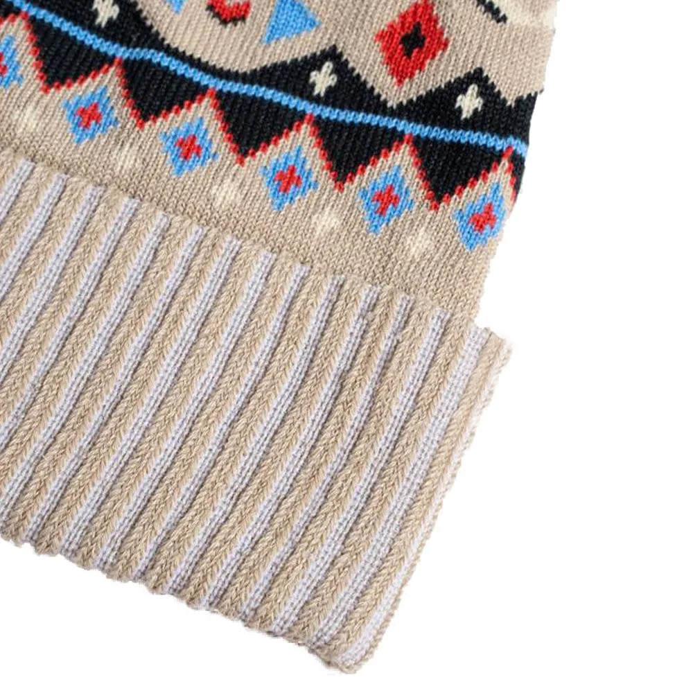Bestseller United by Blue Fairisle Pom Beanie Tan  Ends Soon!