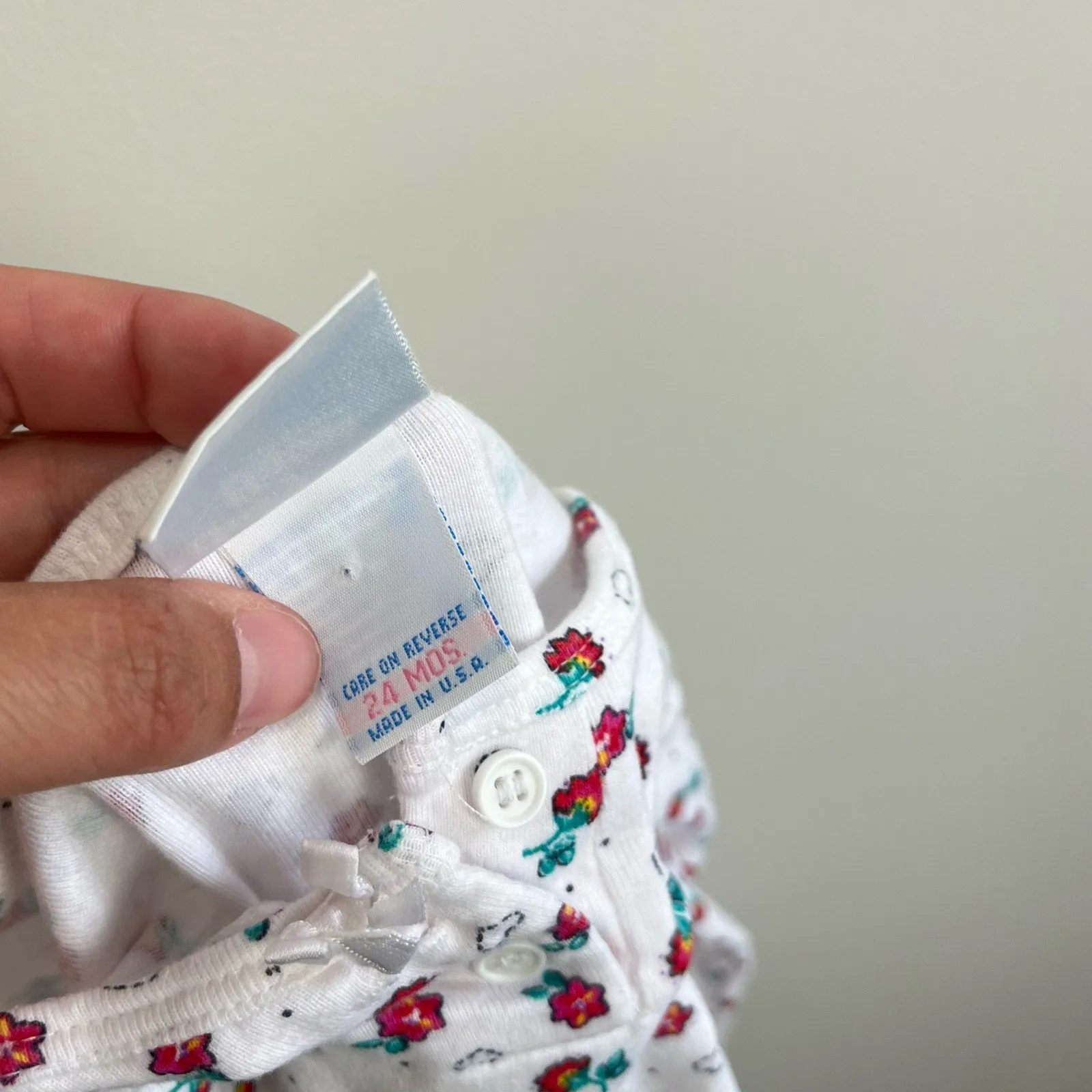 Bestseller Vintage OshKosh B'gosh Floral Bodysuit 24 Months USA  Today Only!