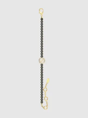 Black Crystals Logo Tennis Bracelet Guess