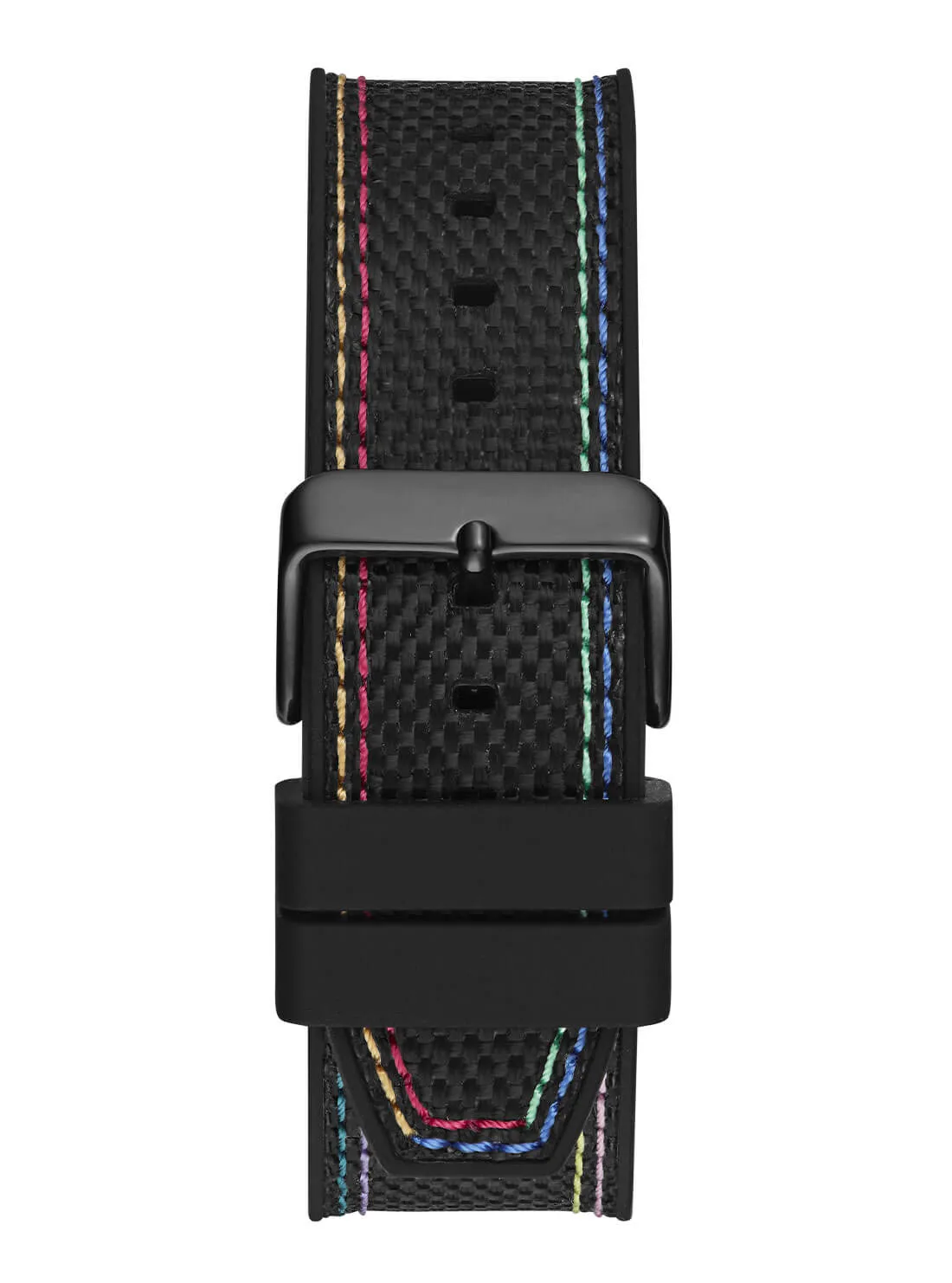 Black Energy Multi Crystal Silicone Watch Guess