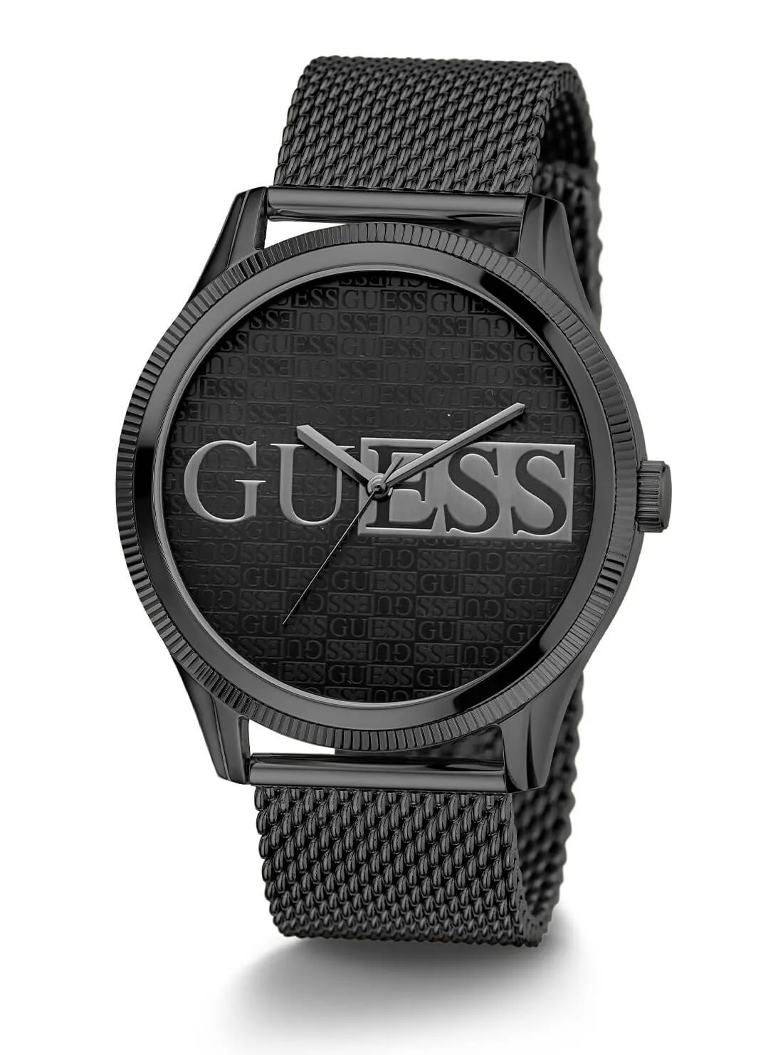 Black Reputation Logo Mesh Watch Guess