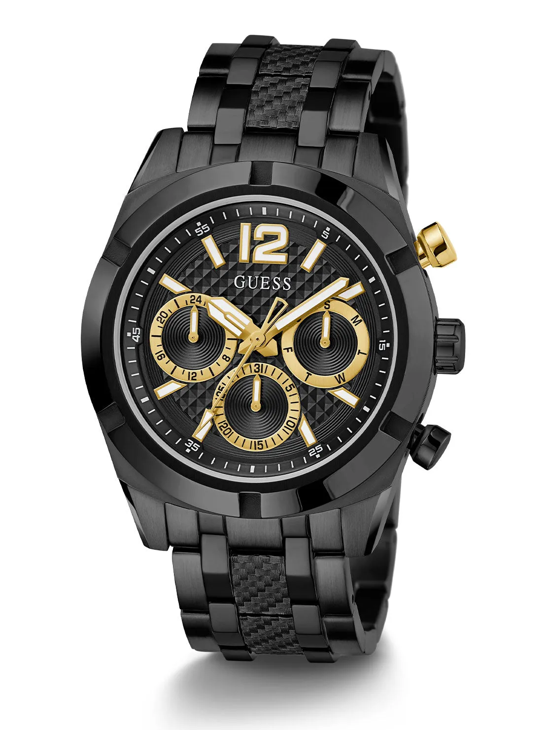 Black Resistance Link Watch Guess
