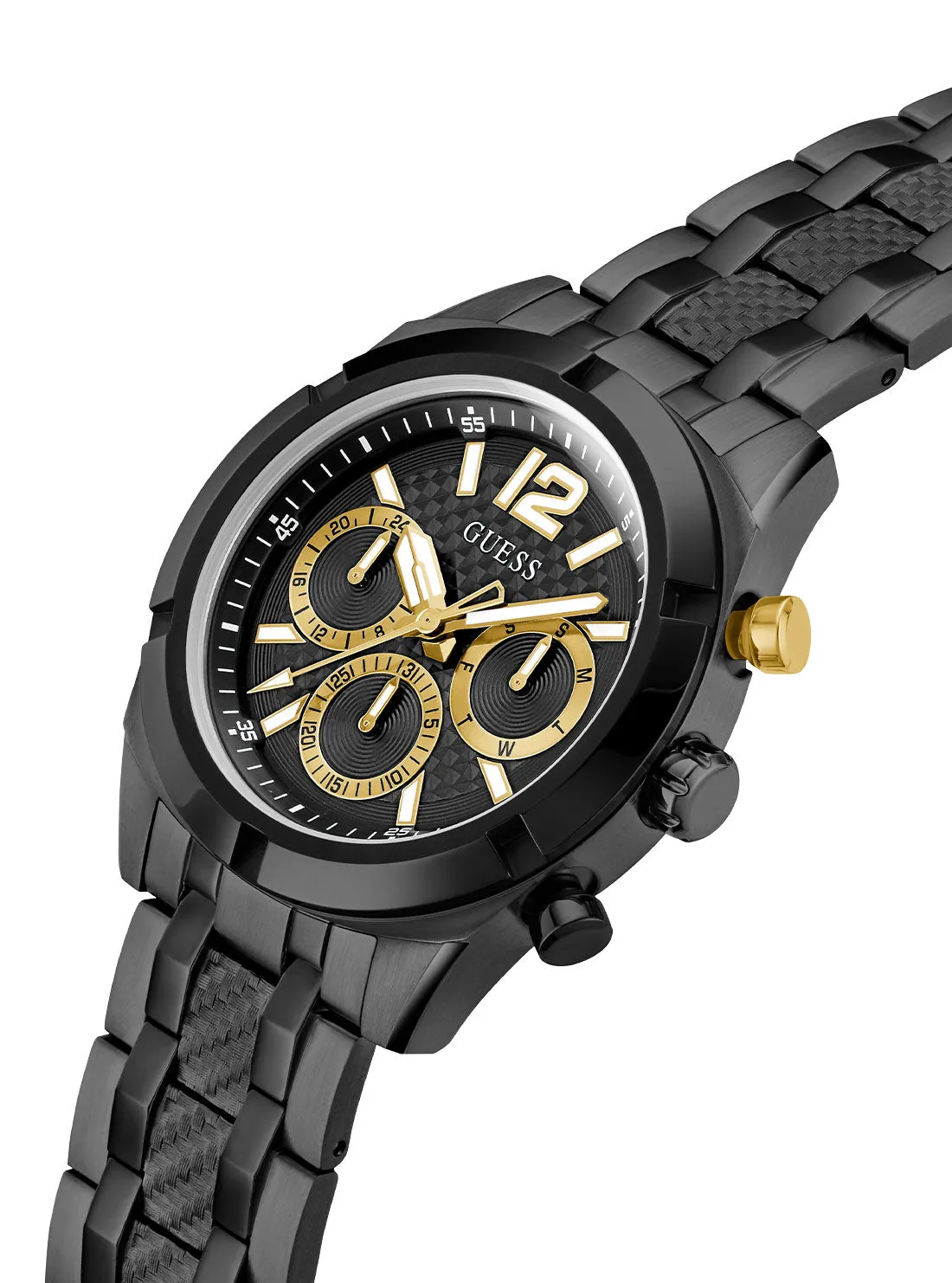 Black Resistance Link Watch Guess