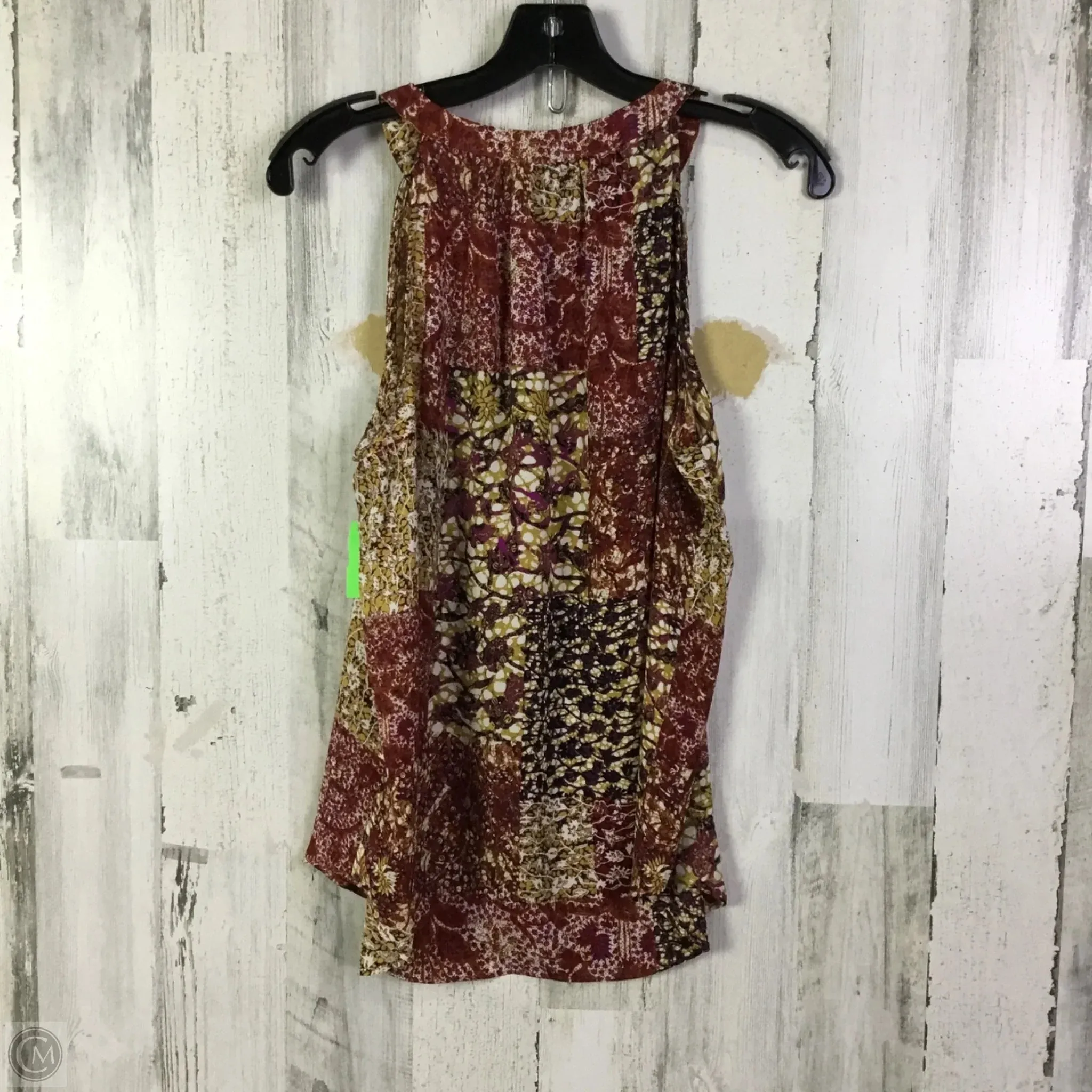 Blouse Sleeveless By Rose And Olive In Red & Yellow, Size: L