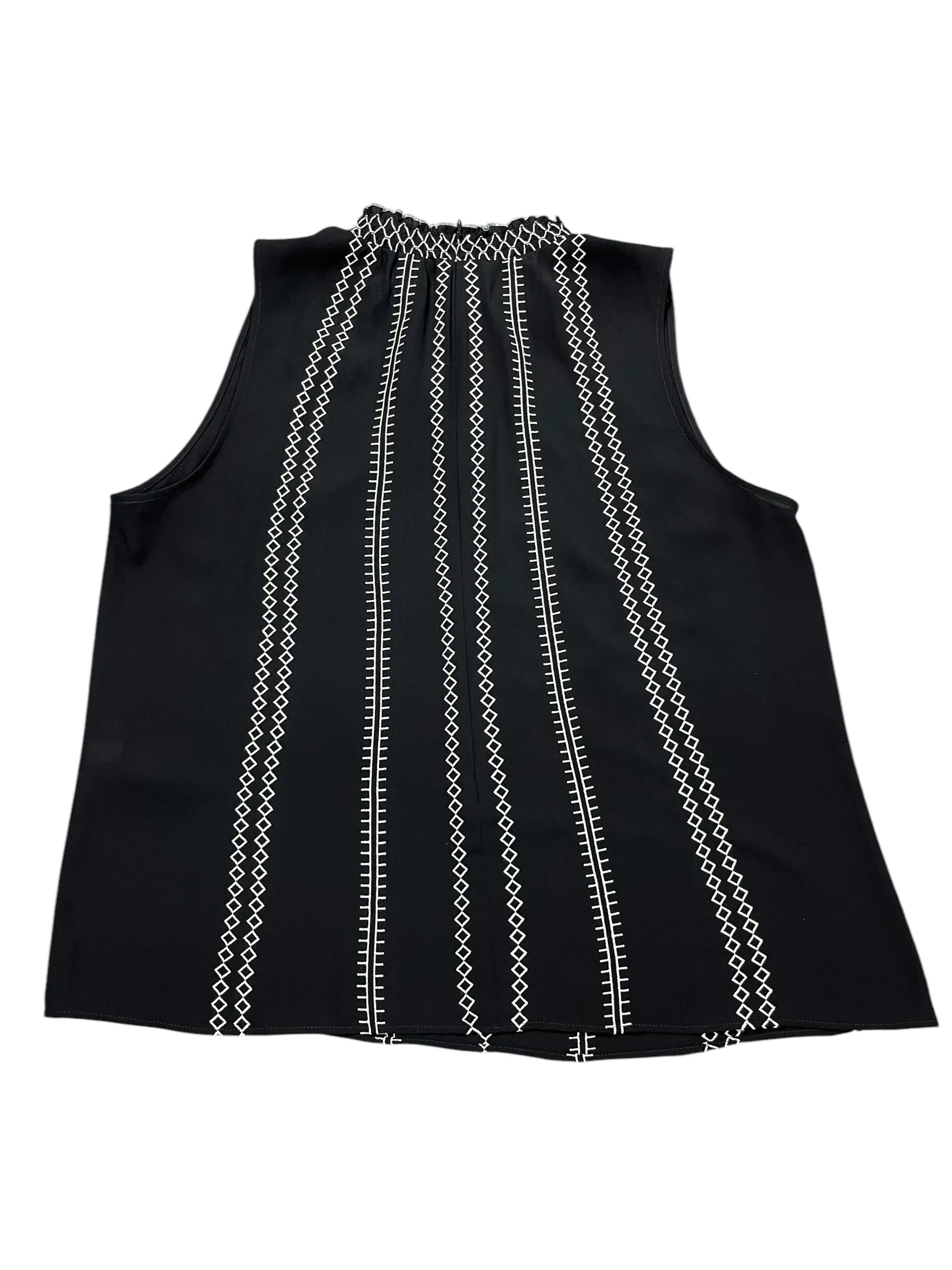 Blouse Sleeveless By White House Black Market In Black & White, Size:L