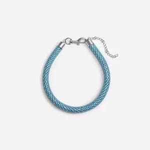 Blue Crystal Tube Necklace Self Portrait