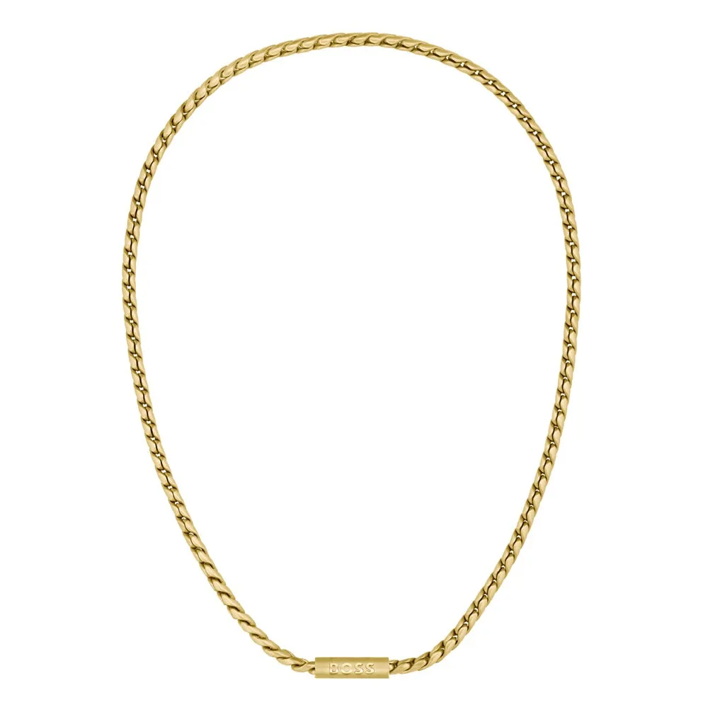 Boss Jewellery Doran Yellow Gold Plated Mens Chain 1580694