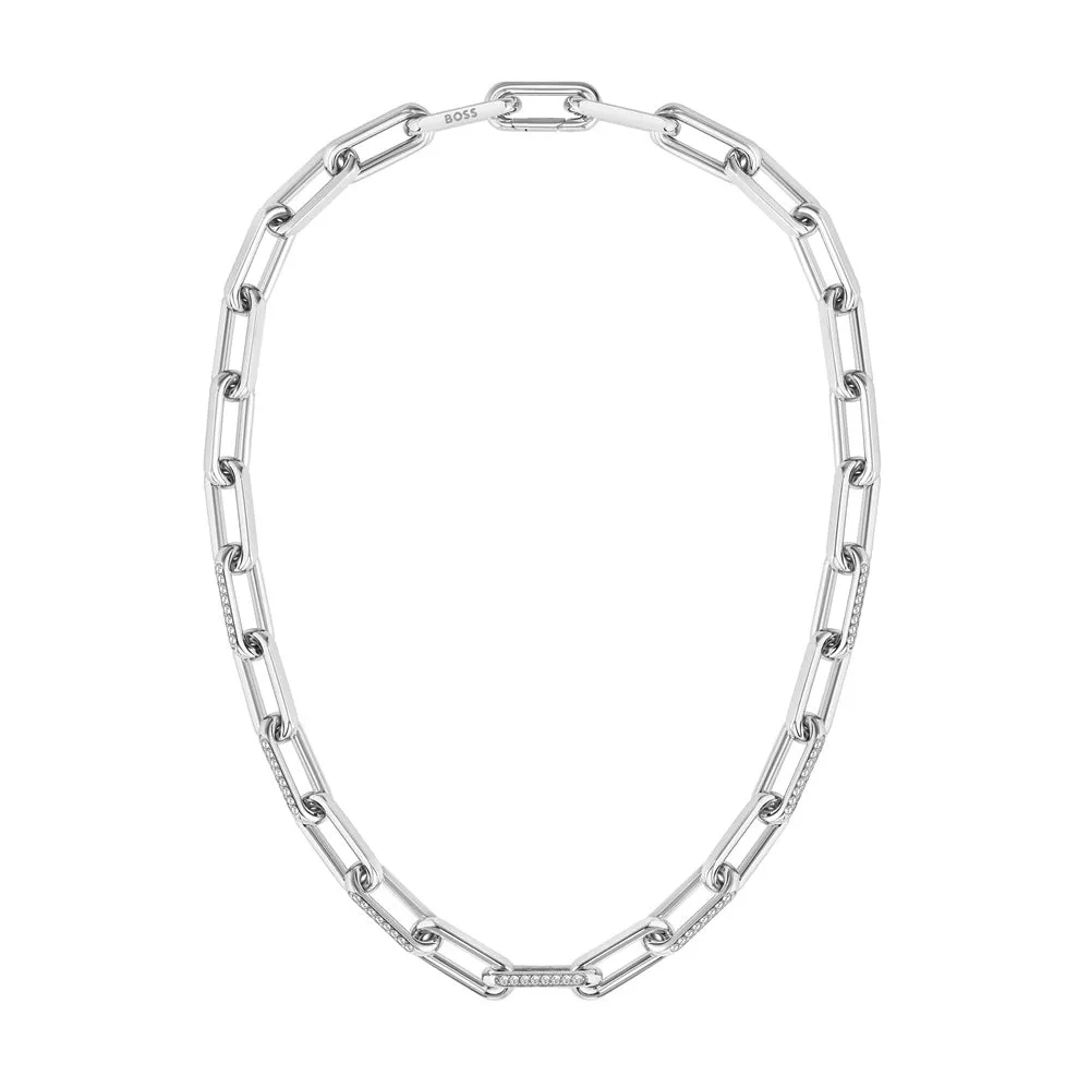 Boss Jewellery Ladies Crystal Set Link Necklace 1580578
