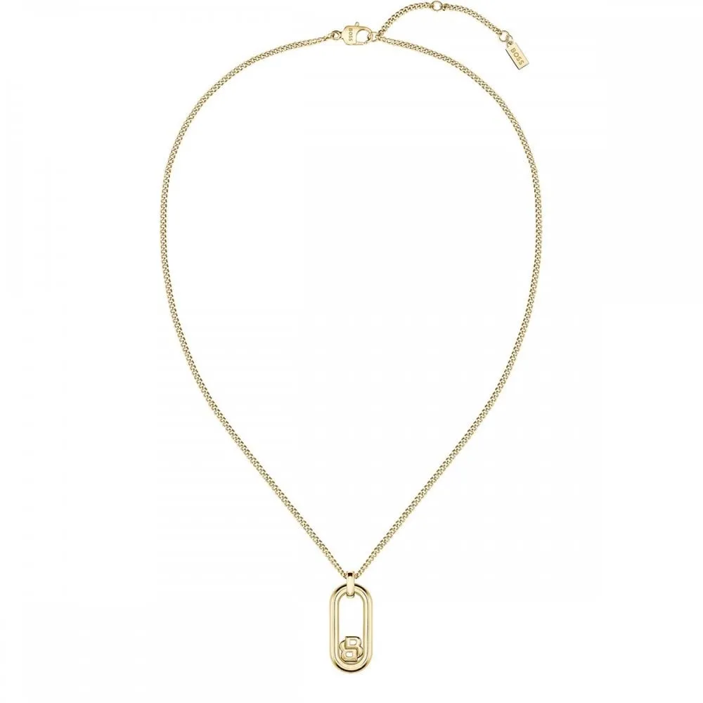 Boss Jewellery Ladies Double B Gold Plated Necklace 1580627