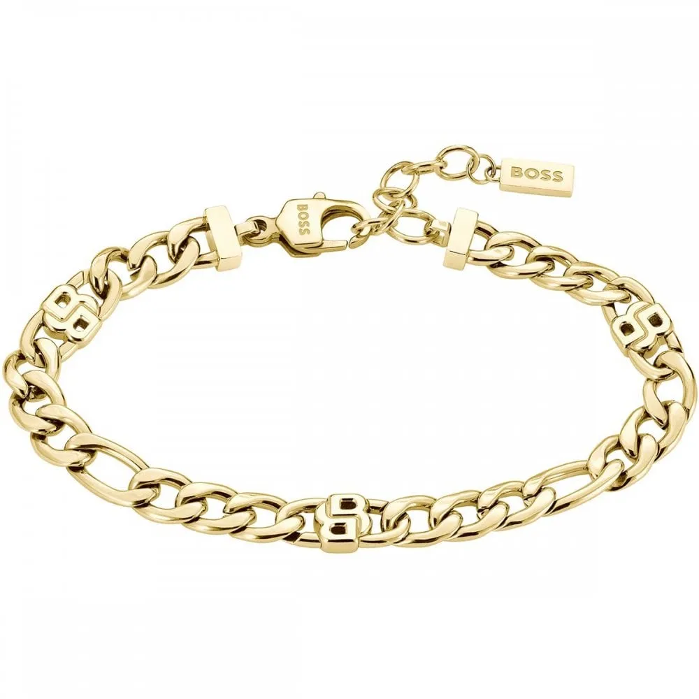 Boss Jewellery Ladies Double B Infinite Gold Plated Bracelet 1580635