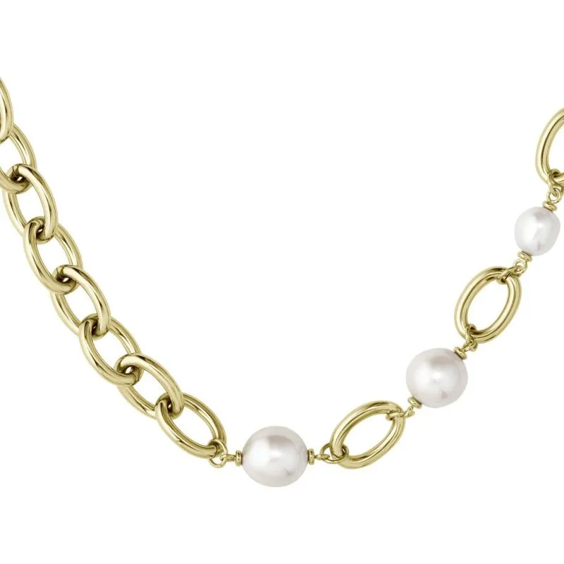 Boss Jewellery Ladies Gold Plated Pearl Necklace 1580540