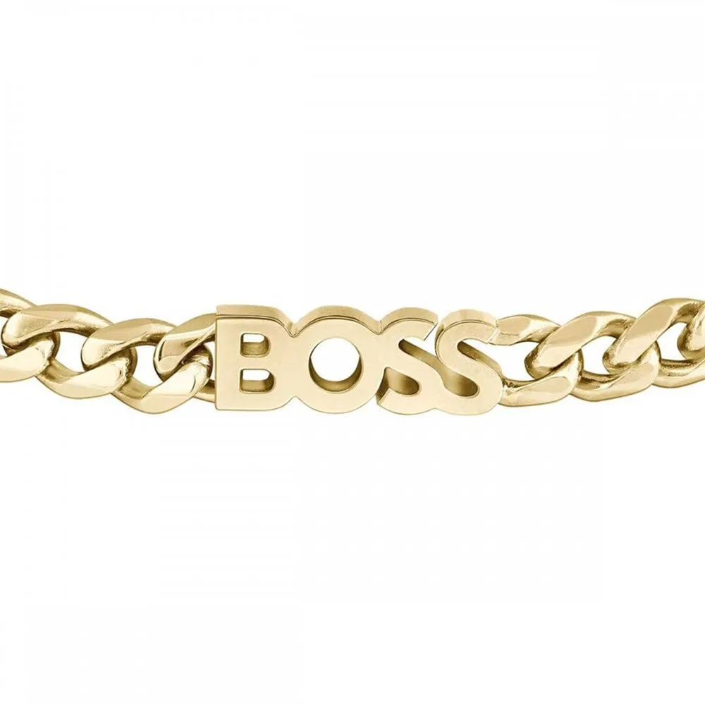 Boss Jewellery Ladies Kassy Gold Plated Link Bracelet 1580593