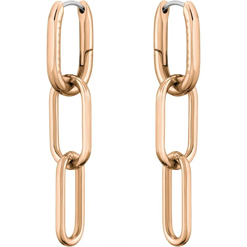Boss Jewellery Ladies Rose Gold Plated Drop Earrings 1580202